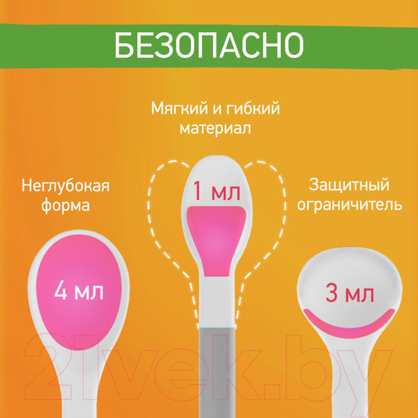 Изображение товара Набор столовых ложек для кормления Roxy-Kids Bunny Cook / RFD-020-GR (серый)