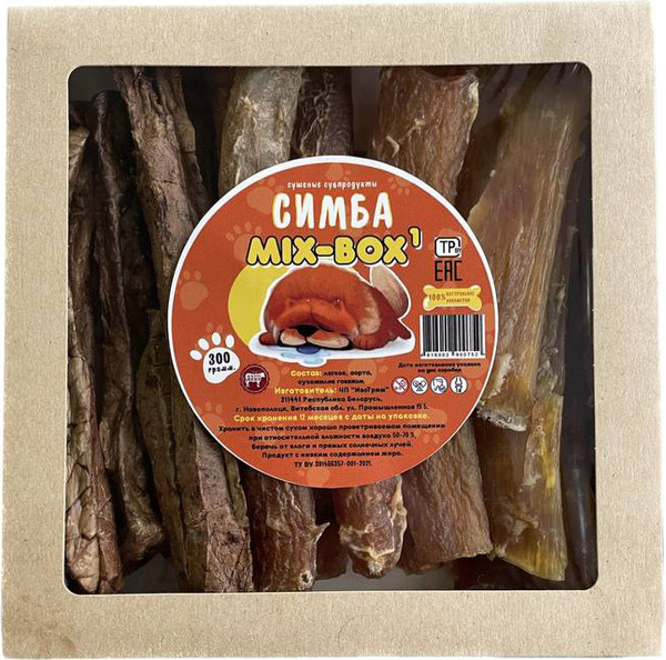 Изображение товара Лакомство для собак Симба Микс Бокс говяжий (300г)