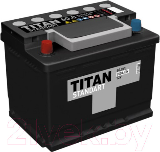 Изображение товара Автомобильный аккумулятор TITAN Standart L2 550A R+ (60 А/ч)