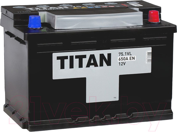 Изображение товара Автомобильный аккумулятор TITAN Standart L3 650A R+ (75 А/ч)
