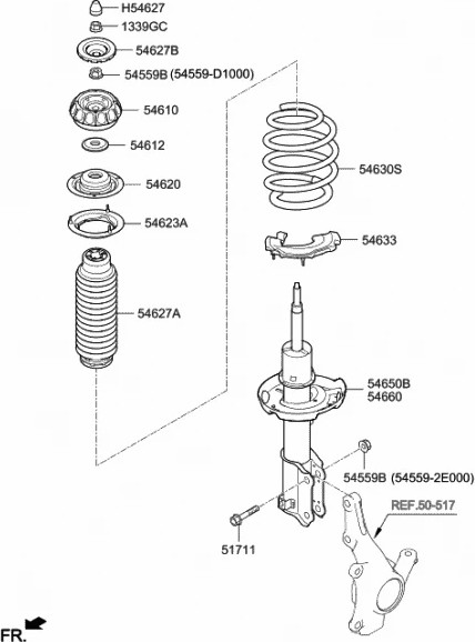 Изображение товара Подшипник опорный Hyundai/KIA 546120U000
