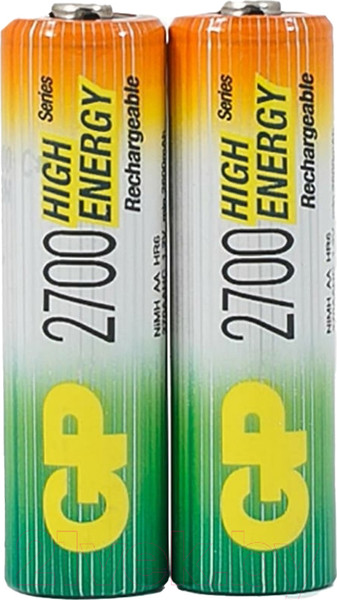 Изображение товара Комплект аккумуляторов GP Batteries 270AAHC AA NiMH 2700mAh / 270AAHC-2DECRC2 (2шт)