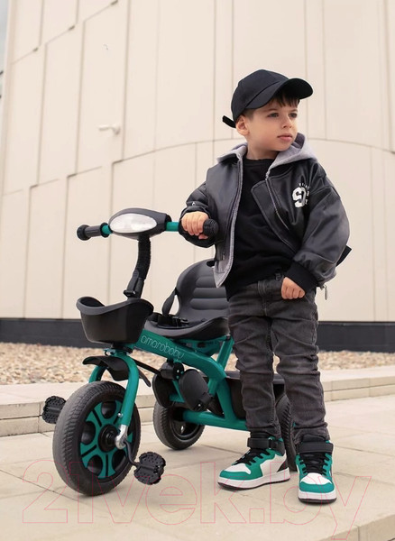 Изображение товара Трехколесный велосипед с ручкой Amarobaby Legend / AB23-36LG/00 (зеленый)