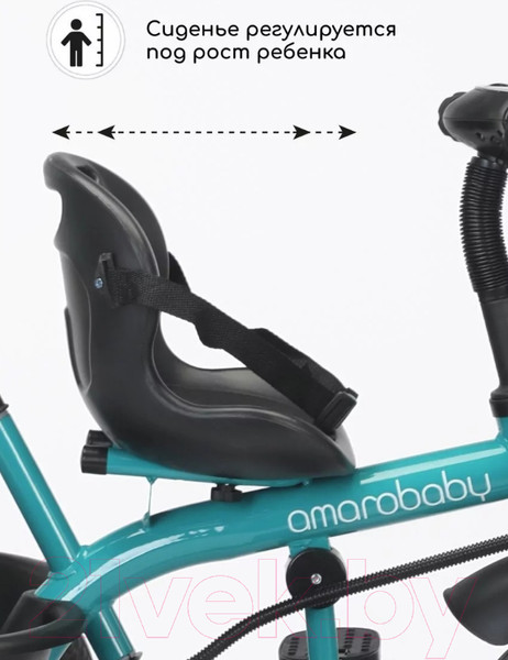 Изображение товара Трехколесный велосипед с ручкой Amarobaby Legend / AB23-36LG/00 (зеленый)