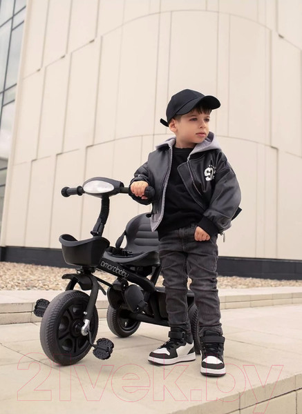 Изображение товара Трехколесный велосипед с ручкой Amarobaby Legend / AB22-36LG/09 (черный)