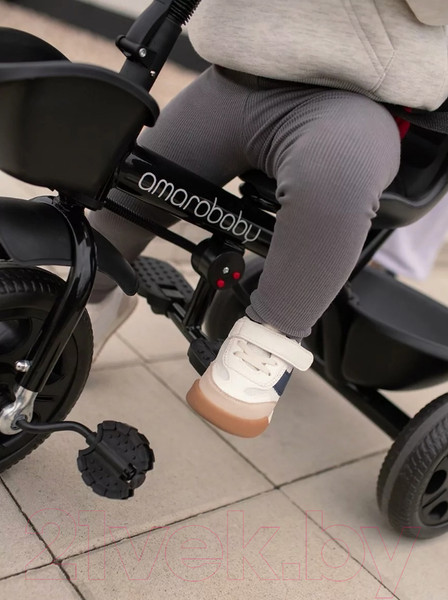 Изображение товара Трехколесный велосипед с ручкой Amarobaby Legend / AB22-36LG/09 (черный)