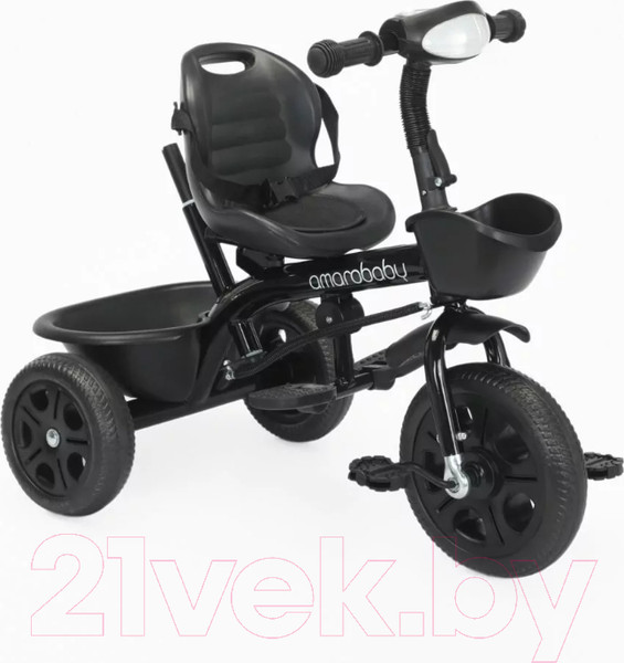 Изображение товара Трехколесный велосипед с ручкой Amarobaby Legend / AB22-36LG/09 (черный)