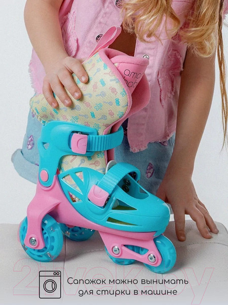 Изображение товара Роликовые коньки Amarobaby Blow / AB23-35BL/061904-29 (р.29-32, розовый/голубой/желтый)