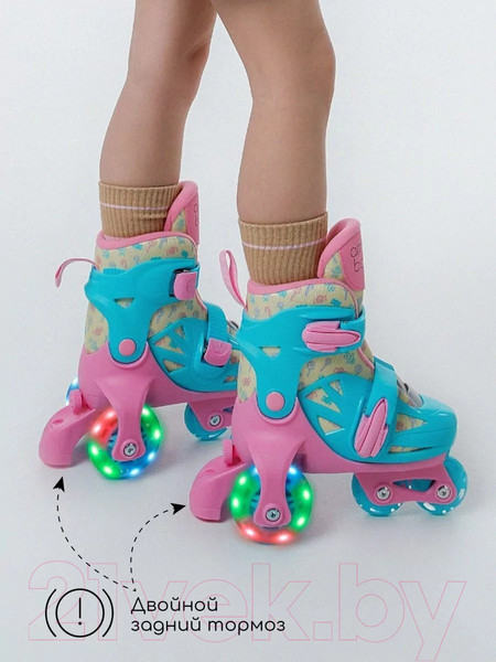 Изображение товара Роликовые коньки Amarobaby Blow / AB23-35BL/061904-29 (р.29-32, розовый/голубой/желтый)