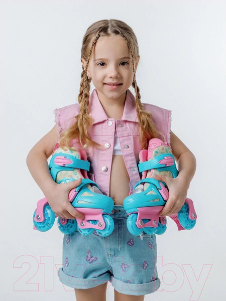 Изображение товара Роликовые коньки Amarobaby Blow / AB23-35BL/061904-29 (р.29-32, розовый/голубой/желтый)