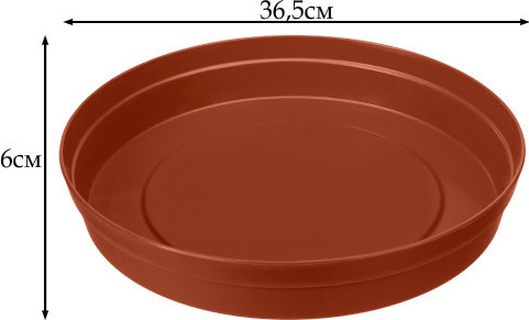 Изображение товара Поддон для вазона Econova Fulya / 411251114 (коричневый)