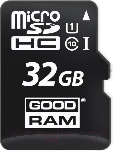 Изображение товара Карта памяти Goodram microSD UHS-I Class 10 32GB / M1A4-0320R12 (с адаптером и картридером)