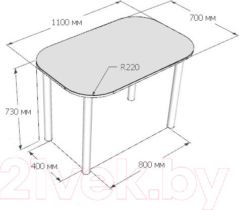 Изображение товара Обеденный стол Senira P-001-02/01-7809 (хром)