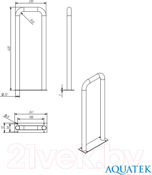 Изображение товара Поручень Aquatek POR-0000002