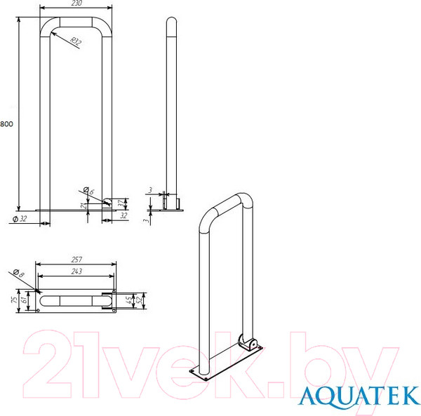 Изображение товара Поручень Aquatek POR-0000004