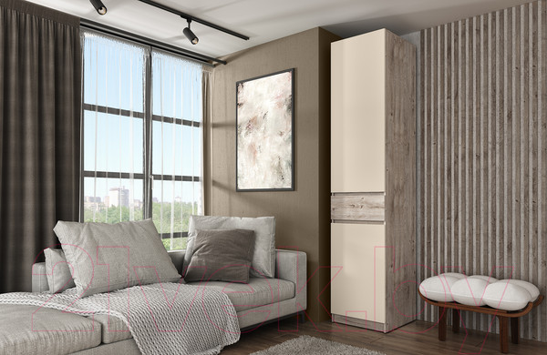 Изображение товара Шкаф-пенал Eligard Locarno 1  (дуб монтерей/персидский жемчуг)