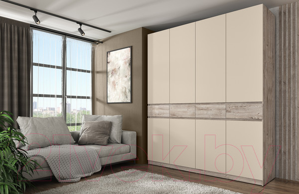 Изображение товара Шкаф Eligard Locarno 4  (дуб монтерей/персидский жемчуг)