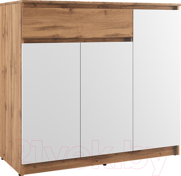 Изображение товара Тумба Eligard Locarno 3  (дуб натуральный/белый)