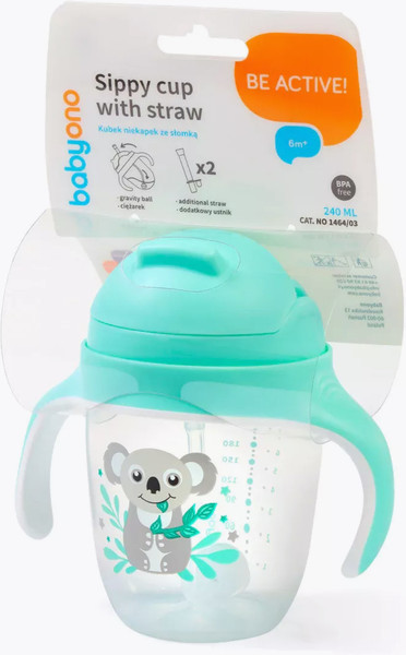 Изображение товара Поильник BabyOno С трубочкой / 1464/03 (мятный)