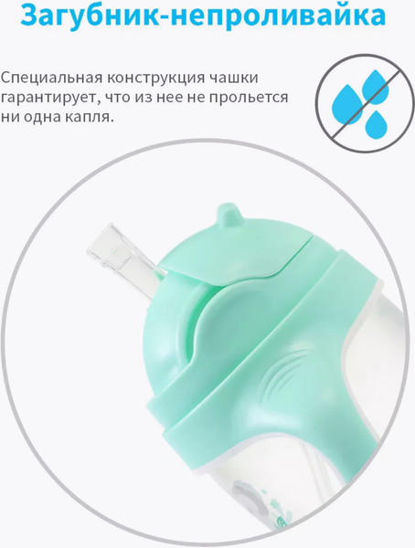 Изображение товара Поильник BabyOno С трубочкой / 1464/03 (мятный)