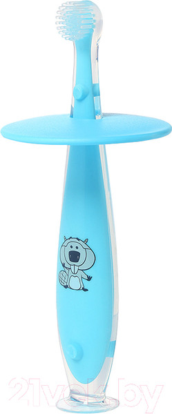 Изображение товара Зубная щетка для новорожденных BabyOno С фиксатором / 551/03 (голубой)