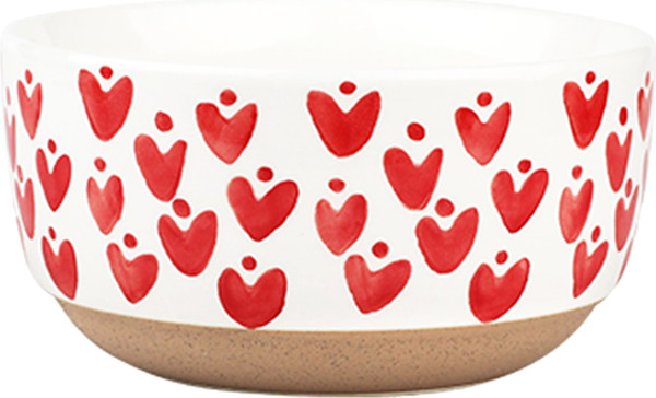 Изображение товара Салатник AksHome Love Print 11x6 (красный принт)