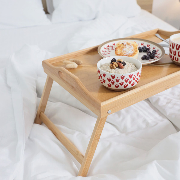 Изображение товара Салатник AksHome Love Print 11x6 (красный принт)