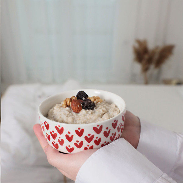 Изображение товара Салатник AksHome Love Print 11x6 (красный принт)