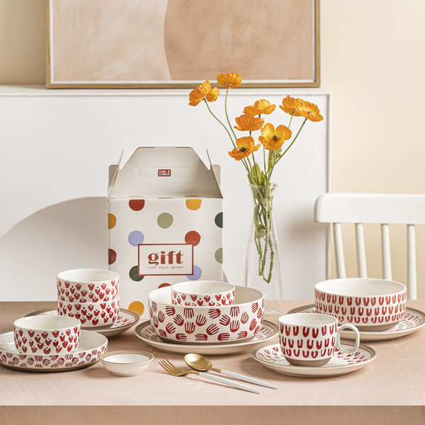 Изображение товара Салатник AksHome Love Print 11x6 (красный принт)