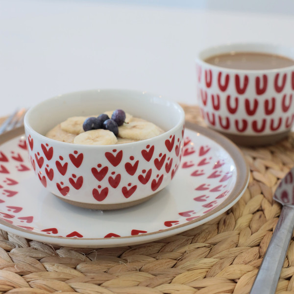 Изображение товара Салатник AksHome Love Print 11x6 (красный принт)