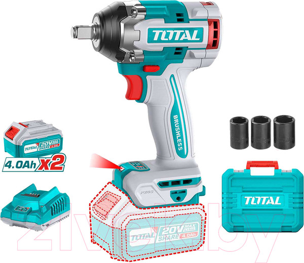 Изображение товара Аккумуляторный гайковерт TOTAL TIWLI2050
