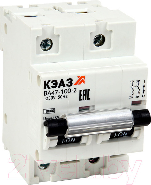 Изображение товара Выключатель автоматический КЭАЗ ВА47-100-2C32-УХЛ3 (10кА) / 318123