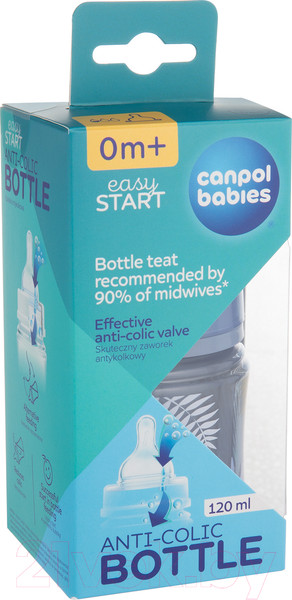 Изображение товара Бутылочка для кормления Canpol EasyStart Золото / 35/239_blu (120мл)