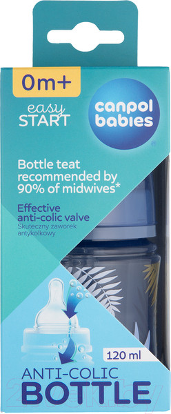 Изображение товара Бутылочка для кормления Canpol EasyStart Золото / 35/239_blu (120мл)