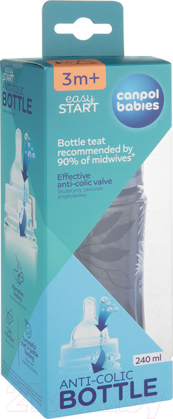 Изображение товара Бутылочка для кормления Canpol EasyStart Золото / 35/240_blu (240мл)