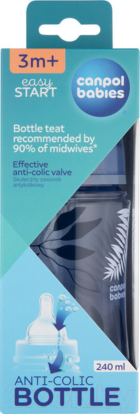 Изображение товара Бутылочка для кормления Canpol EasyStart Золото / 35/240_blu (240мл)