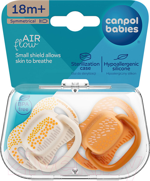 Изображение товара Набор пустышек Canpol Горы / 34/932_yel (2шт)