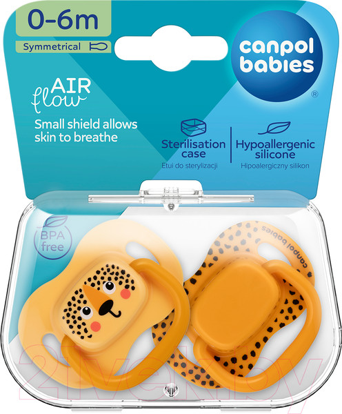 Изображение товара Набор пустышек Canpol BabiesBoo / 34/927_ora (2шт)