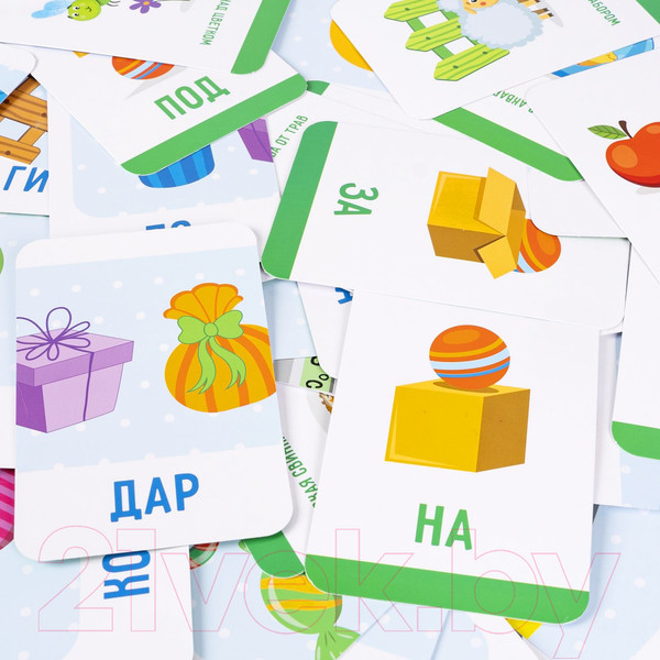 Изображение товара Развивающие карточки Bondibon Играю где хочу. Слоги и предлоги / ВВ6322