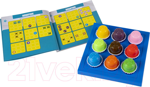 Изображение товара Игра-головоломка Bondibon БондиЛогика IQ-Ассорти Круглые конфеты / ВВ6334-А