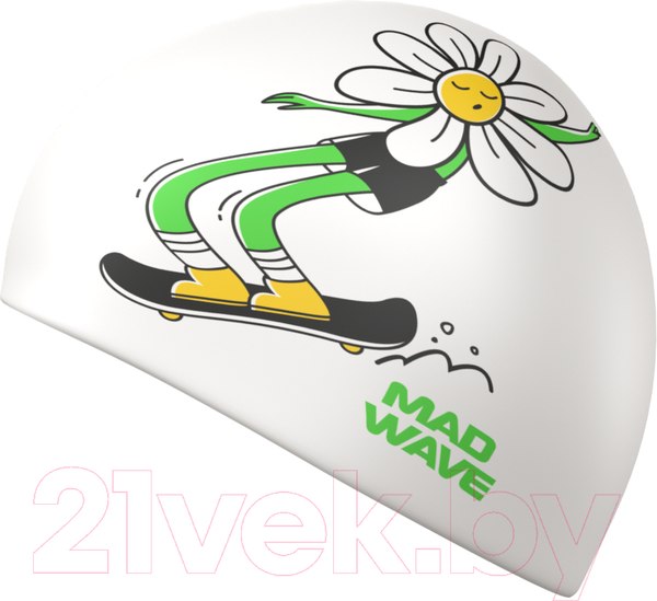 Изображение товара Шапочка для плавания Mad Wave Daisy (белый)