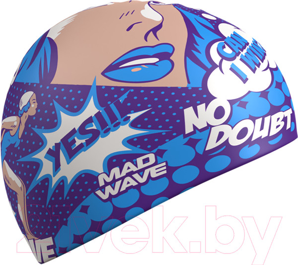 Изображение товара Шапочка для плавания Mad Wave Pop-art (синий)