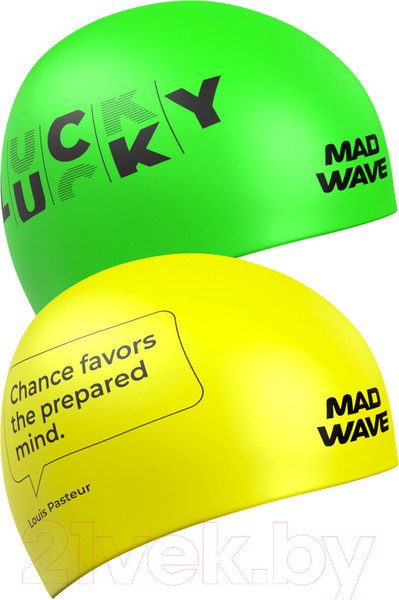 Изображение товара Шапочка для плавания Mad Wave Reverse Lucky reversible (зеленый)