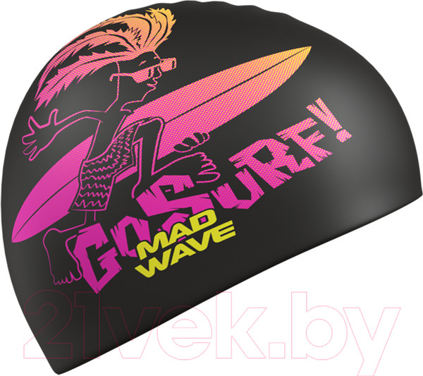 Изображение товара Шапочка для плавания Mad Wave Surfer (черный)