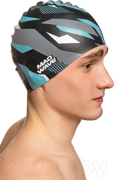 Изображение товара Шапочка для плавания Mad Wave Stripes