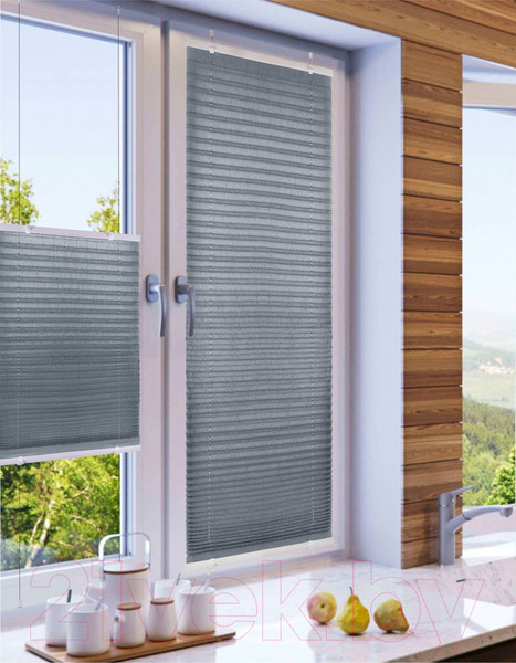Изображение товара Штора-плиссе Эскар Crush 73x170 / 140801073 (серый)