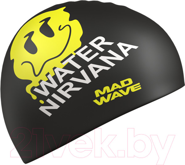 Изображение товара Шапочка для плавания Mad Wave Water nirvana (черный)
