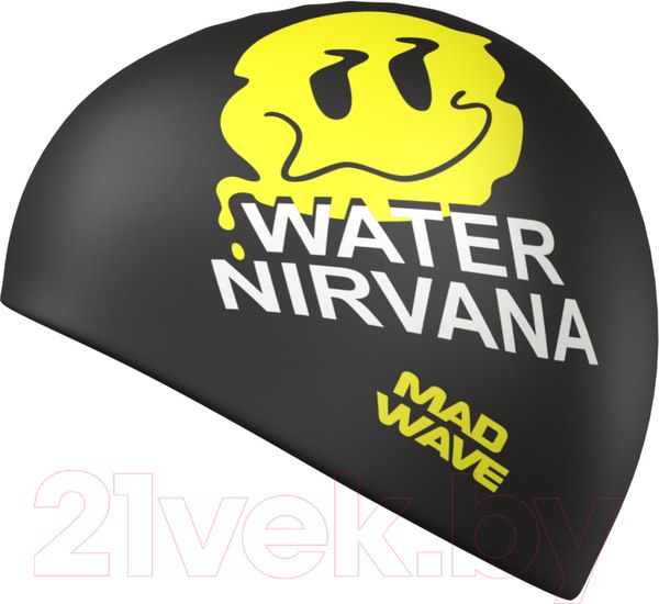 Изображение товара Шапочка для плавания Mad Wave Water nirvana (черный)