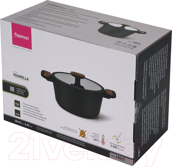 Изображение товара Кастрюля Fissman Feorella 14512
