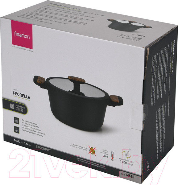 Изображение товара Кастрюля Fissman Feorella 14515